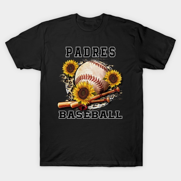 Awesome Baseball Name Padres Proud Team Flowers T-Shirt by QuickMart